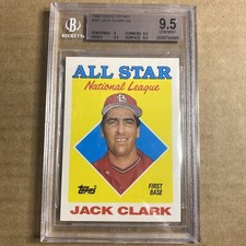 1988 Topps TIFFANY Jack Clark BGS 9.5 T