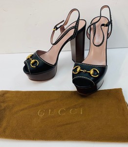 gucci black platform heels