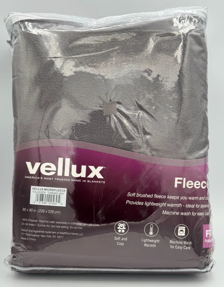 Manta polar Veellux - Completa/Reina - Gris - ¡Nueva en embalaje! Foto 2 de 2