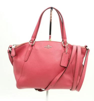COACH トートバッグ Coach Kelsey Washed Red Tote/Crossbody Bag With Zipper Closure | eBay