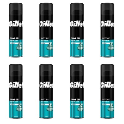 Gillette Original Scent Rasiergel Sensitive 8er Pack ,8x200ml, OvP Neu