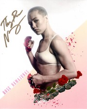 UFC Fighting Champ Rose Thug Rose Namajunas Signed Autographed 8x10 Photo COA -D