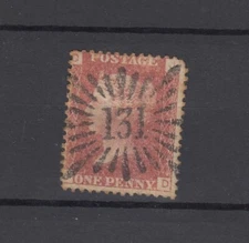 GB QV 1858 1d Red SG43 Edinburgh Brunswick Star Very Fine Used BP11724