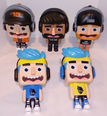 Lot of 5 LAMO Legacy Gamers Vinyl NINJA Yellow & Blue LIRIK TATMAN SUMMIT 1G New