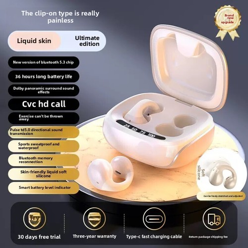 Hot JX80 Klips do uszu Bezprzewodowe słuchawki Bluetooth z inteligentnym wyświetlaczem cyfrowym - Zdjęcie 27 z 27