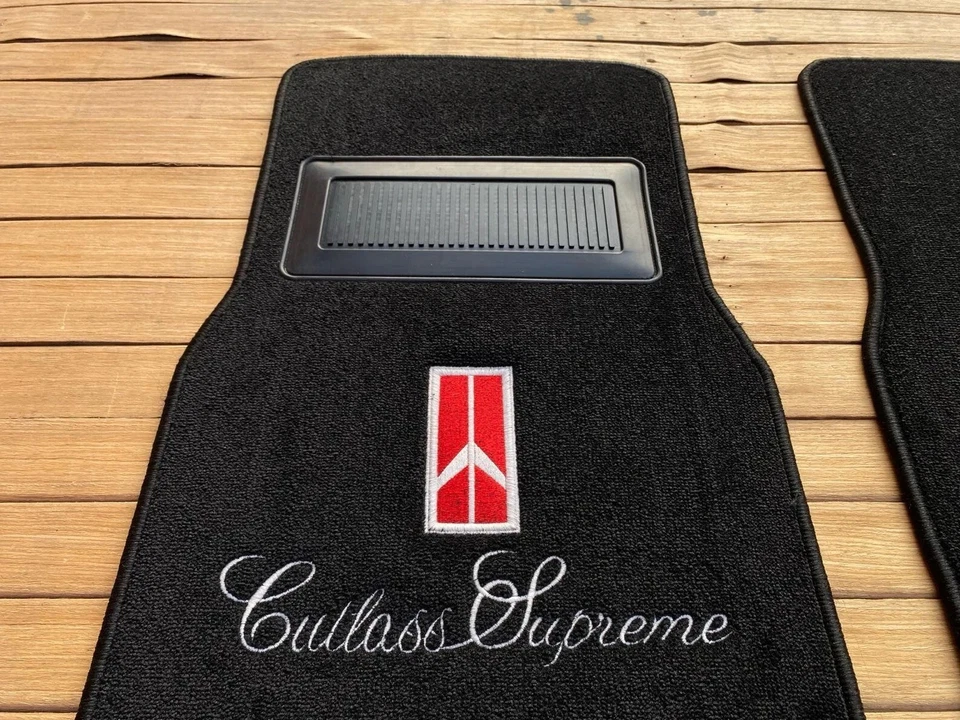 1970-1988 Oldsmobile Cutlass Supreme Floor Mats Carpet  BLACK - Image 3 of 4