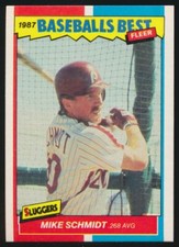 1987 Fleer - Baseball's Best #37 Mike Schmidt, Philadelphia Phillies, HOF.