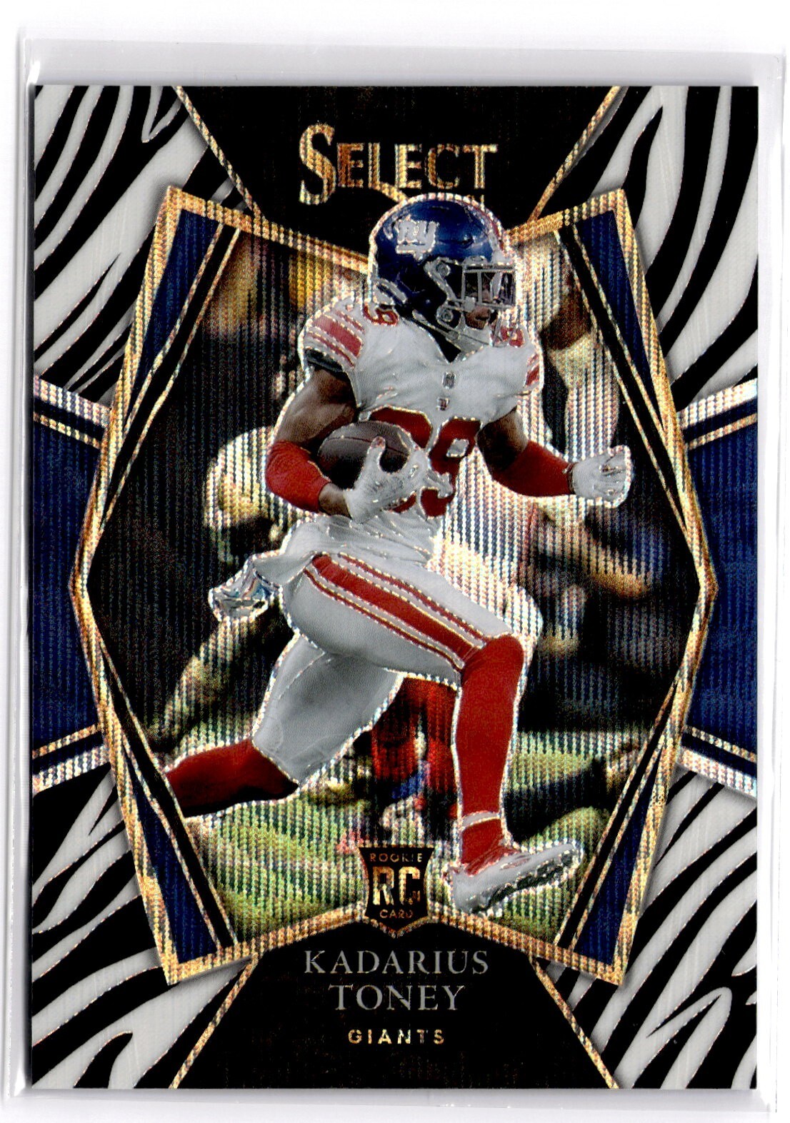 2021 Panini Select Prizm Kadarius Toney #152 RC Zebra Case Hit B Giants