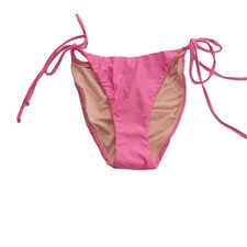 J. Parte inferior de bikini Crew para mujer cintura curva tanga descarada talla mediana cuentas rosas
