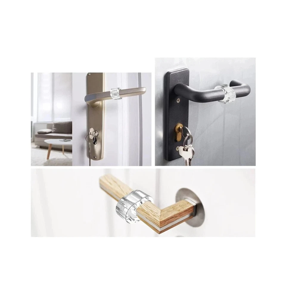 10 St Türklinkenpuffer, 30x22mm, Türgriffschutz, elastische Türgriff transparent - Bild 3 von 3