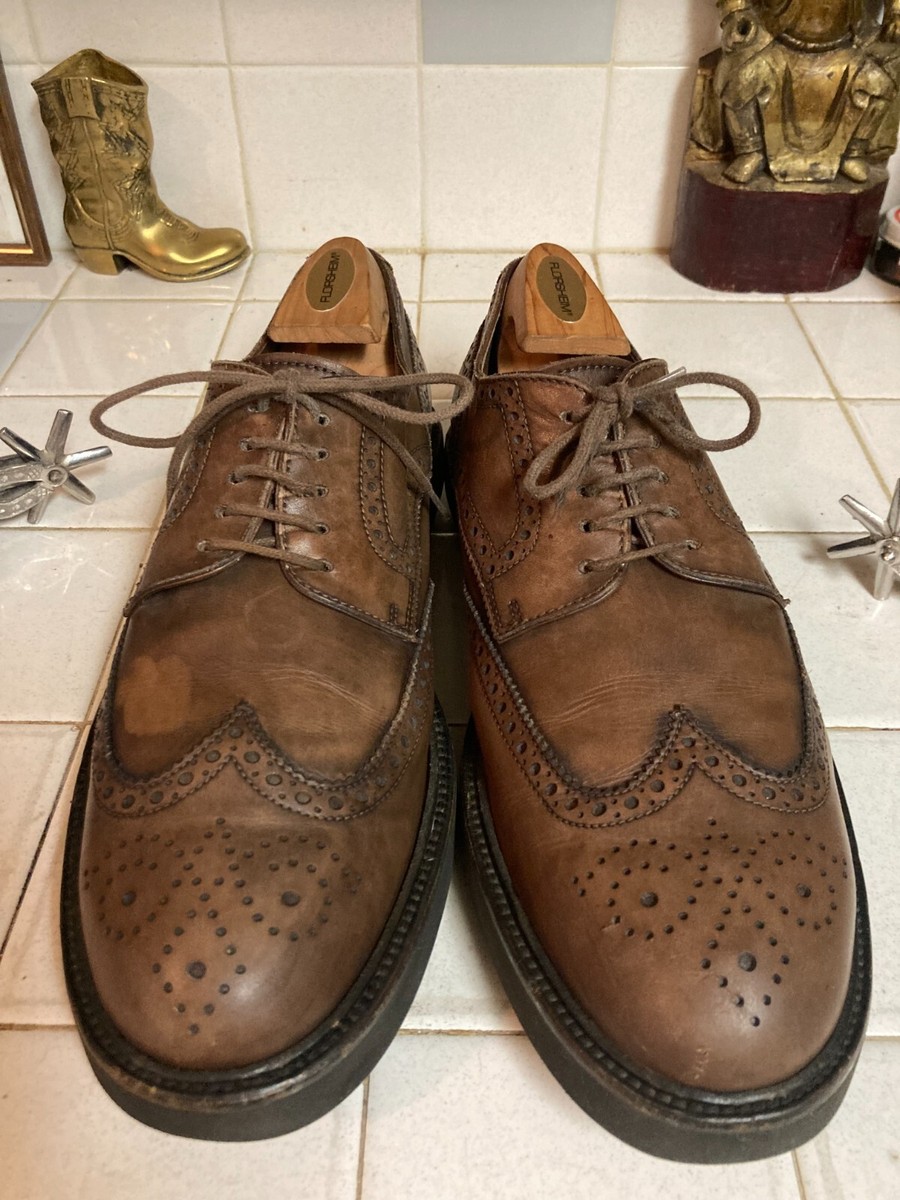 TODS BROWN WING TIP SHOES SIZE 9 UK / 10 USA MADE IN ITALY  display picture 3