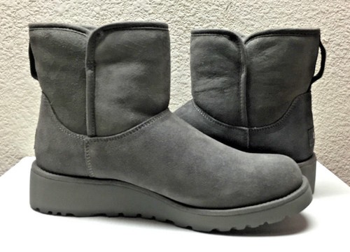 UGG KRISTIN GREY GRAY SHEARLING SUEDE 