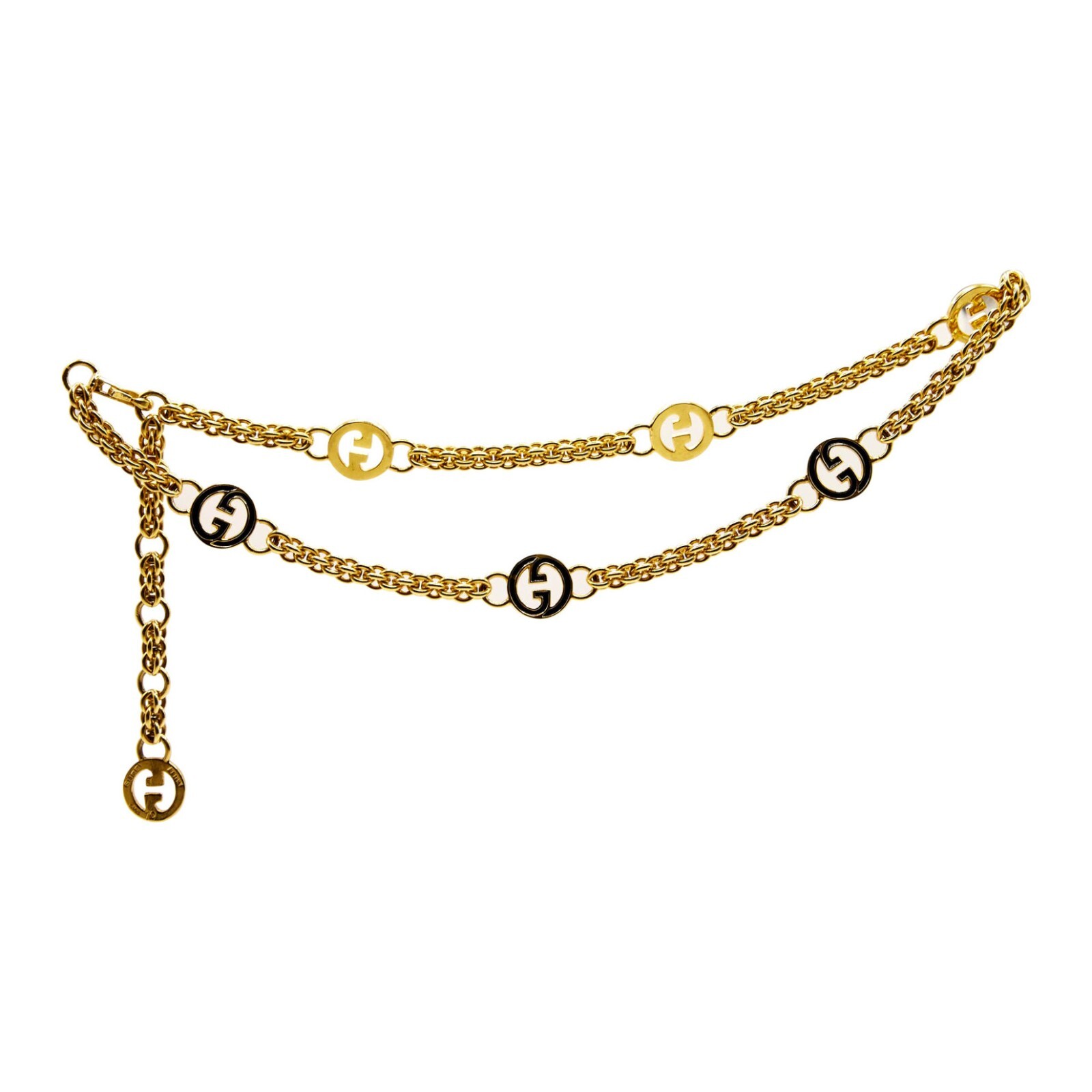 Vintage Gucci Chain Belt Circa 1970s Gold Metal Chain… Gem