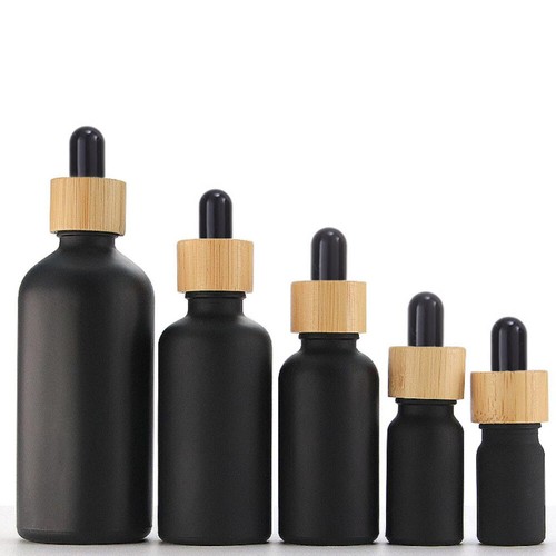5/15/30/100ml Glass Dropper Bottles Eye Pipette Wood BamBoo lid Essential Oils - Picture 20 of 21