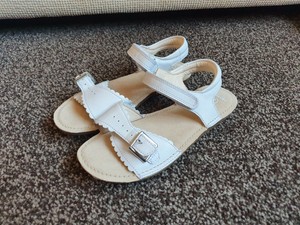 clarks white girls sandals