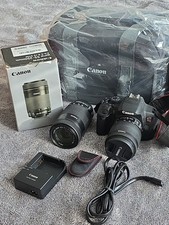Canon EOS Rebel T5i 18.0MP Digital SLR Camera Kit IS STM 18-55mm  55-250  Case