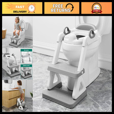 Potty Training Seat with Step Stool Ladder for Kids, Soft Padded Cushion, Light