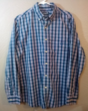 Chaps Easy Care Stretch Button Down Mens Size XL Long Sleeve Shirt Blue Red