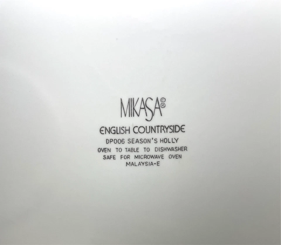 Plato Mikasa English Countryside Season's Holly Crudite solo 11" Foto 2 de 2