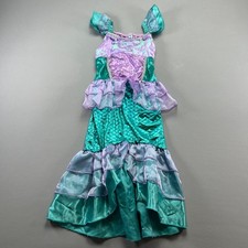Ghnatygren Mermaid Costume Girls 120 Multi Tiered Scale Texture Princess Ariel