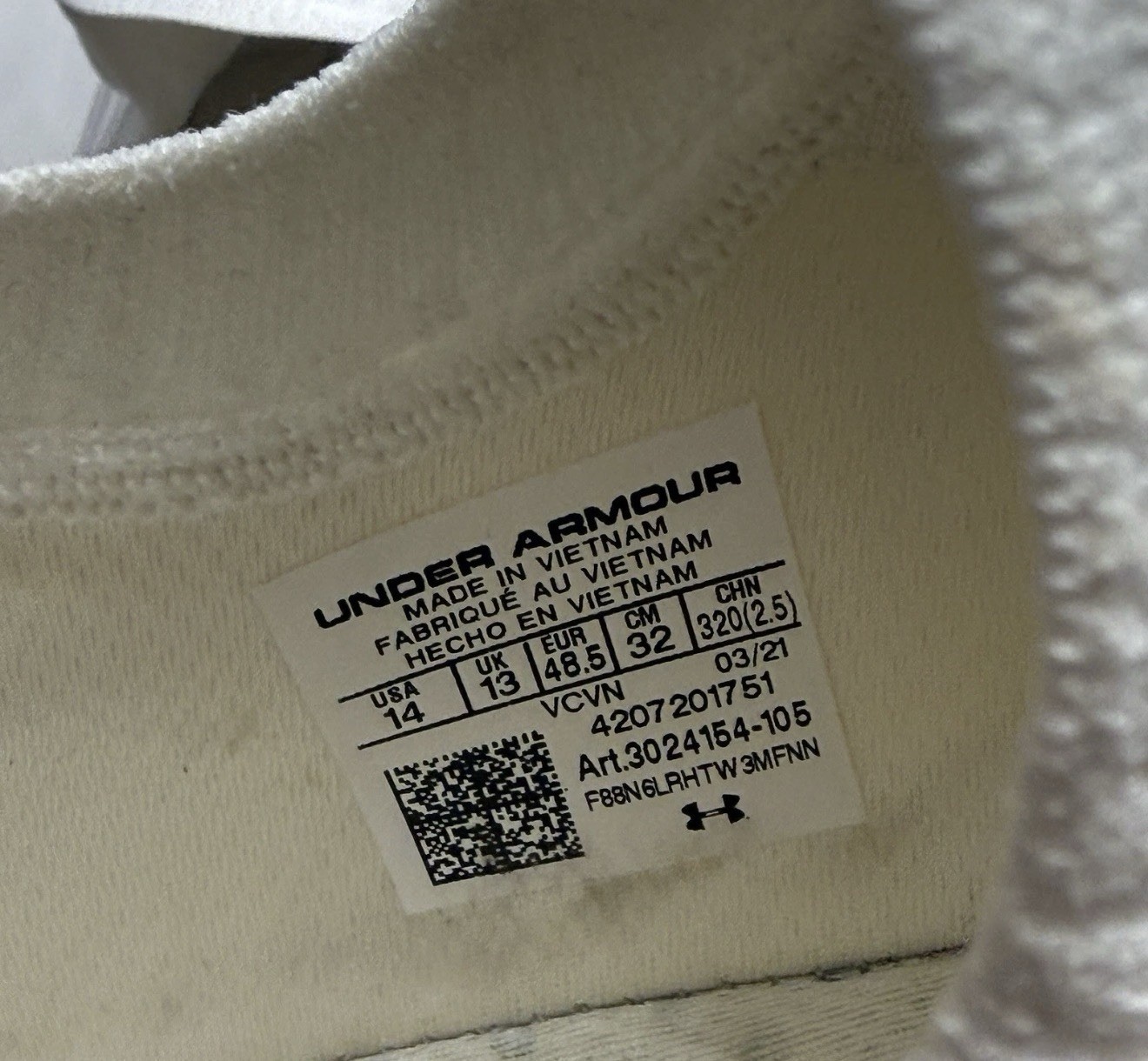 Under Armour HOVR Phantom 2 INKNT Running Shoes White Mens Size  14 thumbnail 9