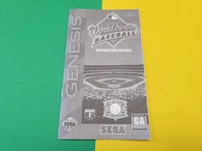 World Series Baseball Sega Genesis Game Instruction Manual Only