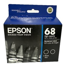 Genuine Epson 68 Black 2PK Ink Cartridge Stylus CX5000, CX6000, Exp: 07/2014