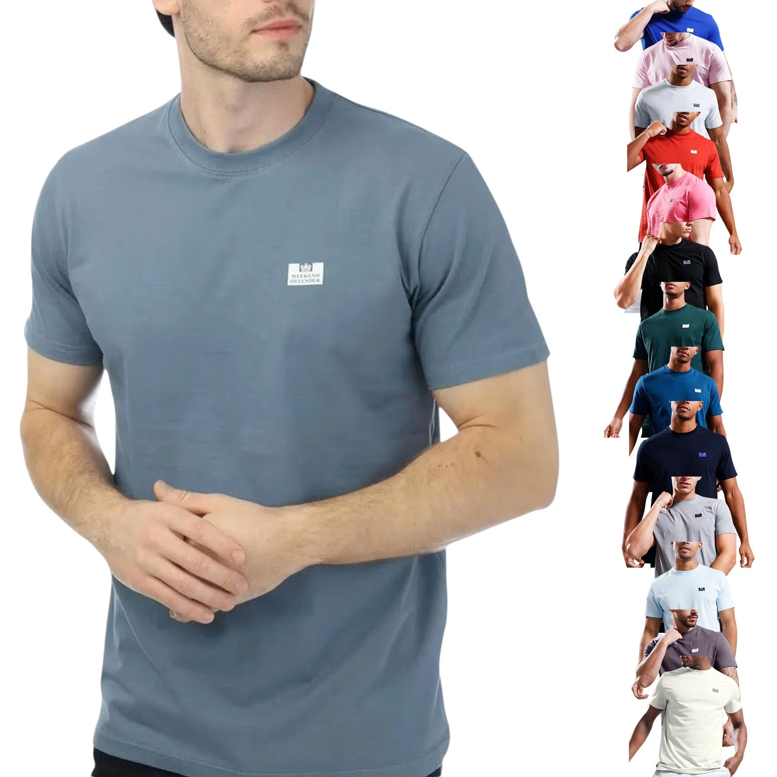 Weekend Offender Bridgtown Mens Short Sleeve T Shirt Lightweight Cotton Tee Top