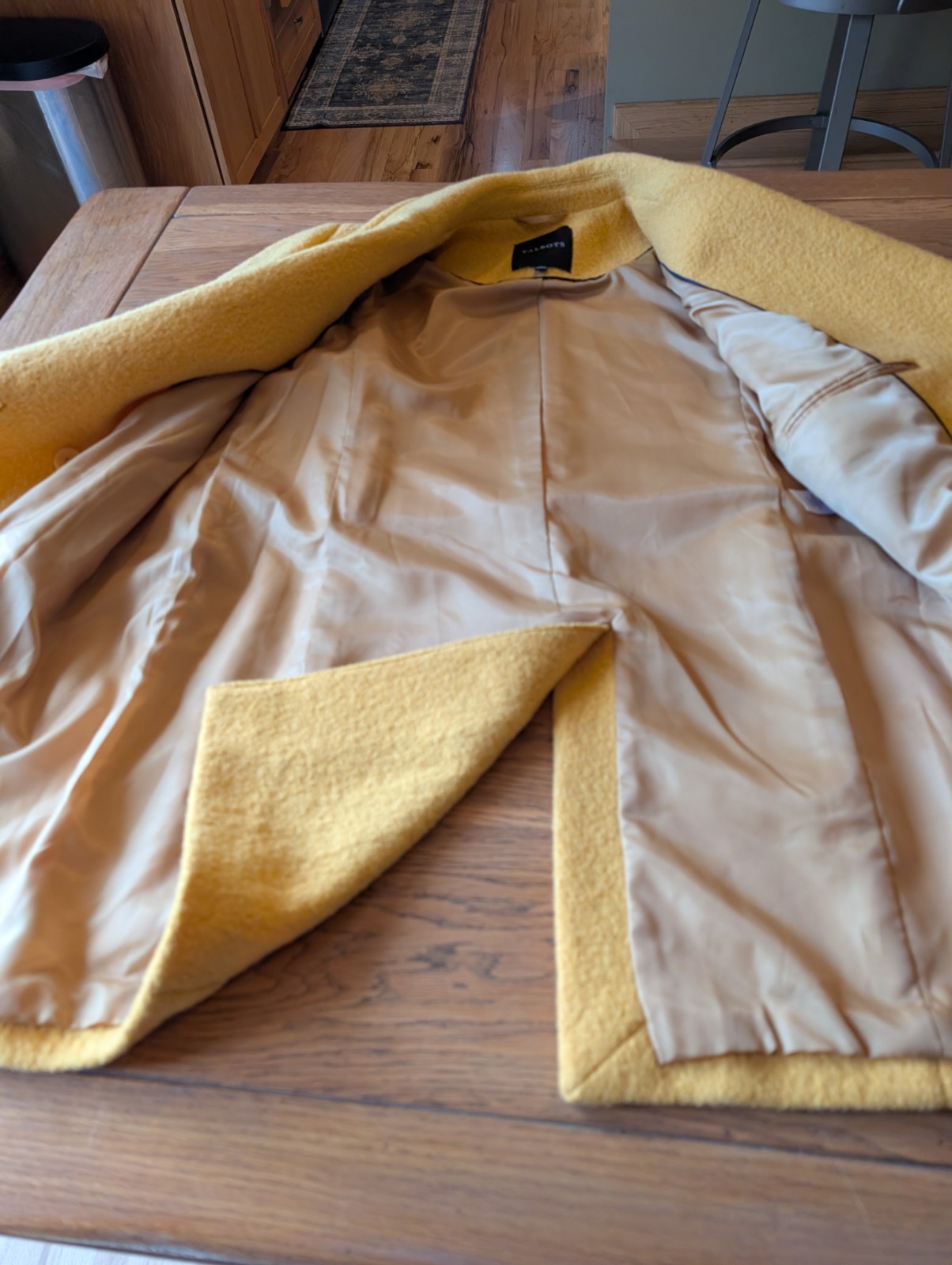 TALBOTS Wool Blend Double Button Yellow Knee Leng… - image 8