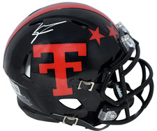 MICHAEL CRABTREE SIGNED TEXAS TECH RED RAIDERS 100 YEAR SPEED MINI HELMET BAS