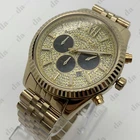 Michael Kors MK8494 Men's Lexington Yellow Gold Bracelet Chronograph 44mm Watch