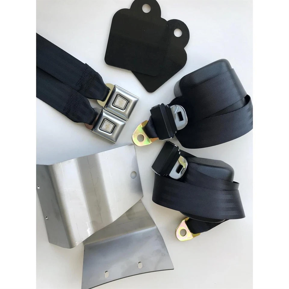 Morris MCSB-9-BK Kit de cinturón de seguridad de 3 puntos, 68-73 Chevelle, cubo Foto 2 de 4