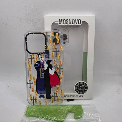 MOSNOVO iPhone 14 Pro Max Hülle TPU Bumper & Hard Back Klar - Zombie Vs Vampire