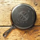 Vintage GRISWOLD Cast Iron SKILLET Frying Pan # 6 LARGE BLOCK LOGO - Ironspoon
