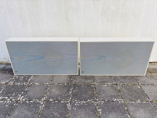 Braun Lautsprecher Paar L46 weiß funktionstüchtig Design Dieter Rams