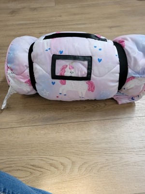 Used Pink Unicorn Toddler Daycare Sleeping Bag with Pillow