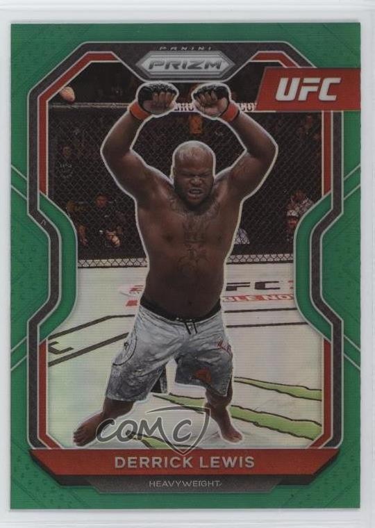2021 Panini Prizm UFC Green Prizm Derrick Lewis #100 1q9