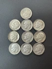 Roosevelt Dime Lot Of 10, 90% Silver
