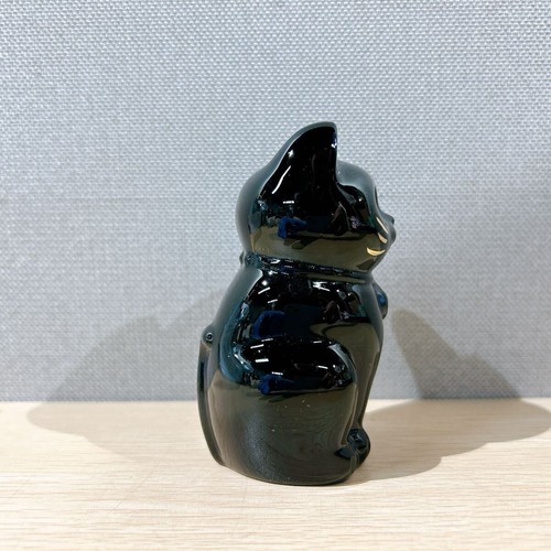Baccarat Maneki Neko Figurine Midnight Lucky Fortune Cat Crystal Japan - Picture 4 of 7