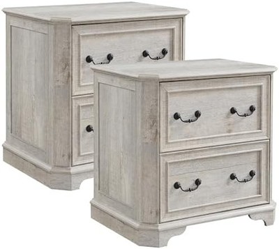 34'' Lateral File Cabinet Set of 2 w/2 Drawers, Farmhouse Filing