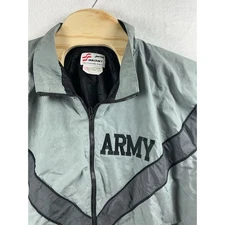 U.S. Army PFU Jacket Skilcraft Military Gray Reflective Zip Up Size Medium