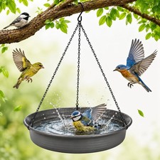 Hanging Bird Bath  Feeder Durable Drink Wash Birdbath Tray Garden Yard Outdoor