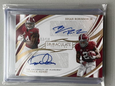 READ: Henry & Robinson Jr Auto /10 and Henry /5 NT Lot. Line dimple on back Auto