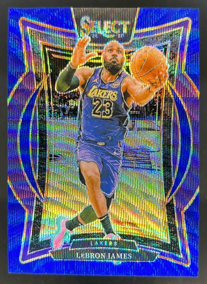 2024-25 Select LeBron James Concourse Blue Wave Prizm #10/75 Lakers