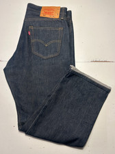 Levis 501 Original Fit Mens Dark Blue Straight Leg Jeans W36 L30 Button Fly NWOT