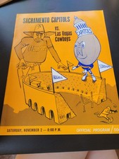 Vintage 1960s Sacramento Capitols vs Las Vegas Cowboys Football Program