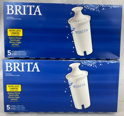 (10) Brita Standard Water Filter Replacements 2-5 Packs Model 0B03 New Sealed