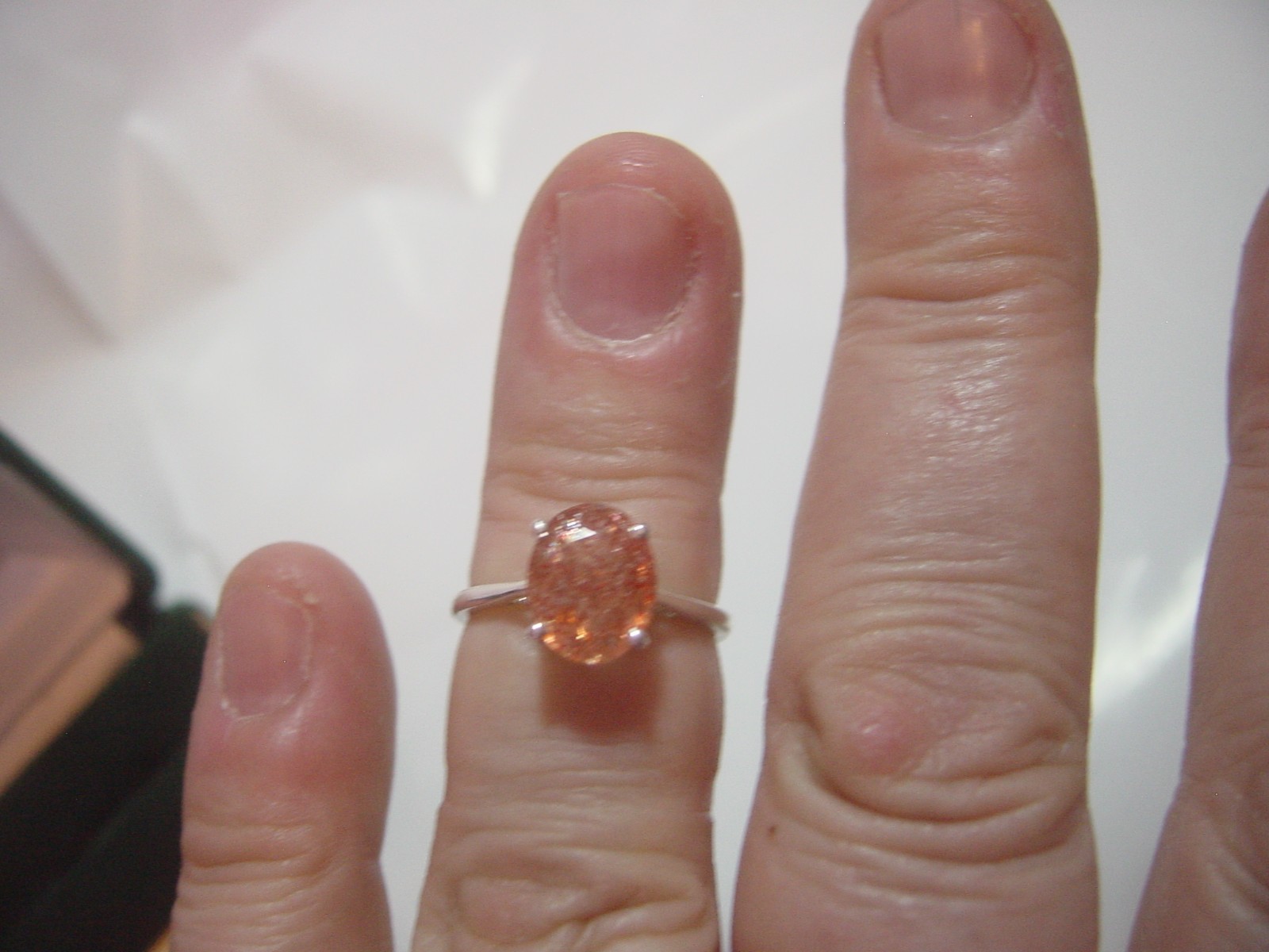 beautiful Solid Silver Ring-natural large orange … - image 15