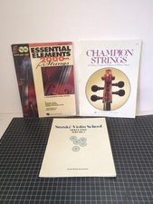 Violin Lesson Books Beginner Easy Strings- 3 Titles See List Annotated/ Used