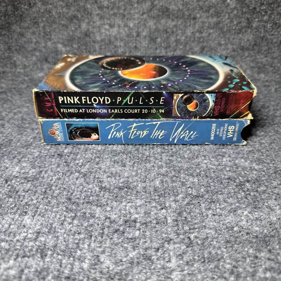 Pink Floyd VHS Tapes Pulse And The Wall Movie Lot VHS Tapes Foto 3 de 4